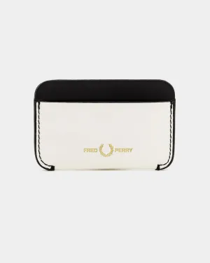 Fred Perry Contrast Matte Leather Card Holder White