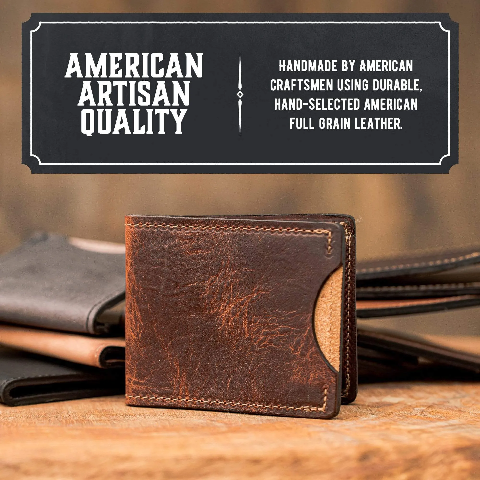 Front Pocket Slim Bifold Wallet for Men