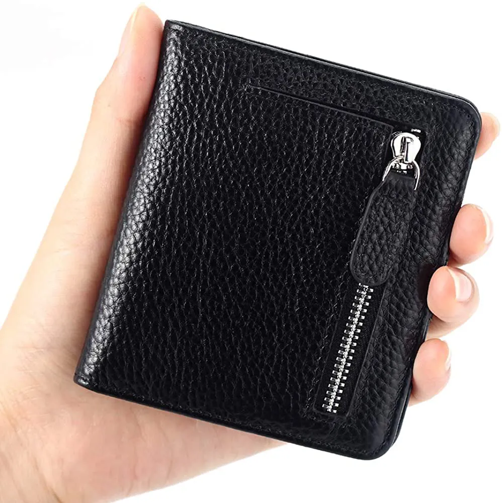 FUNTOR Small Wallets for Women, Ladies Small Compact Bifold Pocket RFID Blocking Genuine Leather Wallet for Women