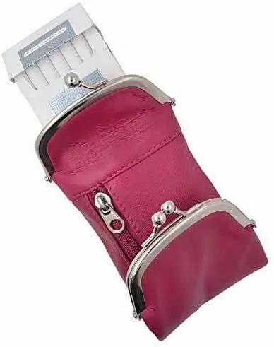 Genuine Leather Cigarette and Lighter Case with Twist Clasp by Marshal