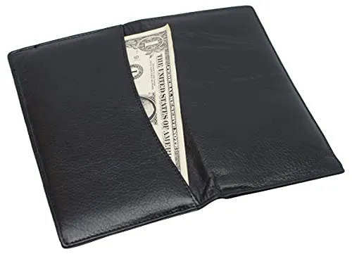 Genuine Leather Mens Long ID 19 Credit Card Security Wallet RFID Blocking