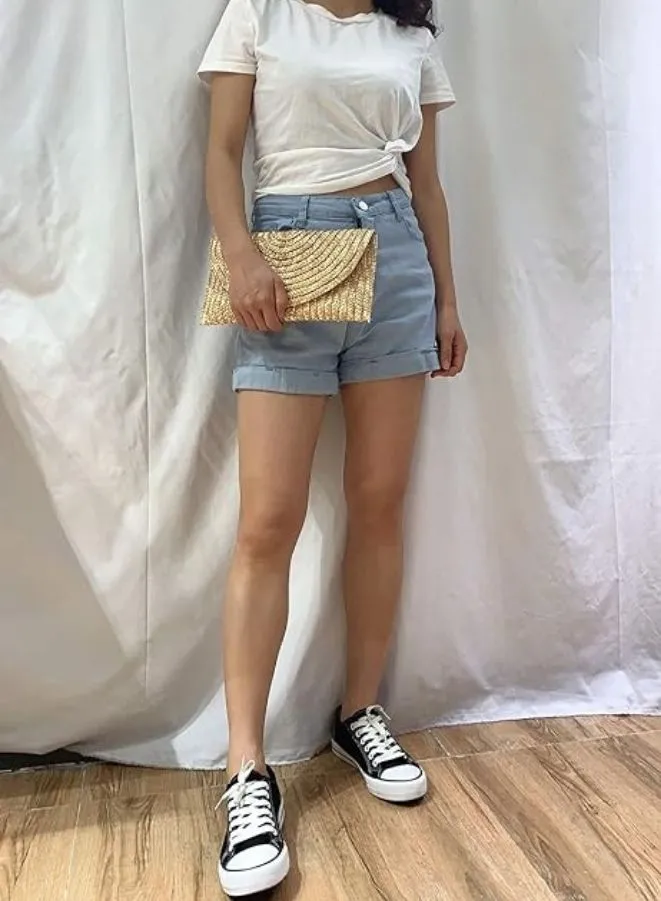 High-Quality Summer Rattan Shoulder Bag - Stylish Straw Original Rattan Clutch Bag- Eco-Friendly Beach Tote Bag for Women  for Everyday Fashion