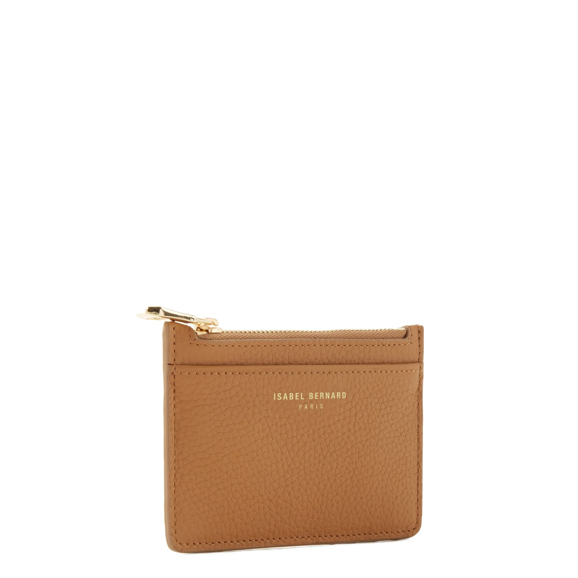 Honoré Aveline camel calfskin leather card holder