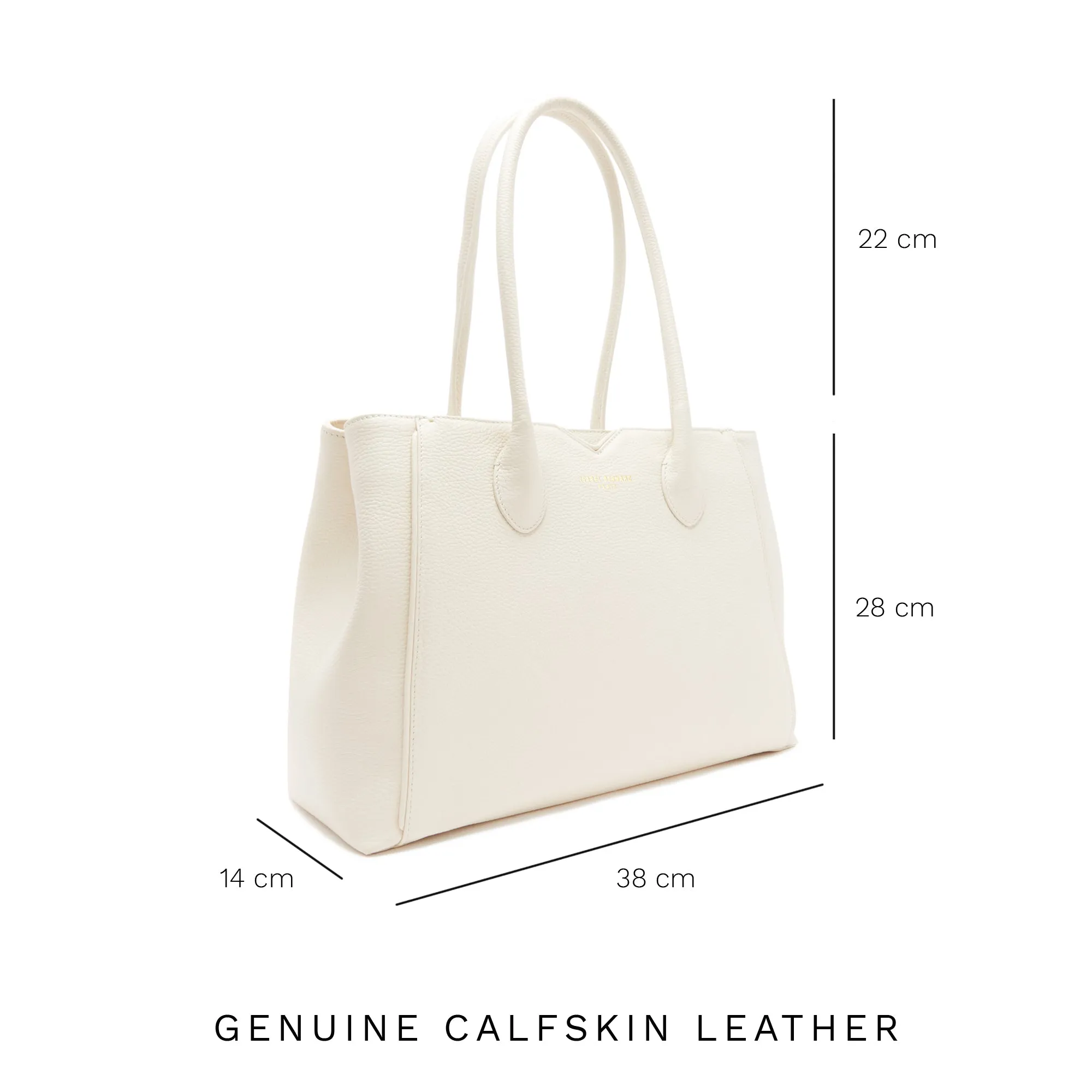 Honoré Cloe cream calfskin leather handbag