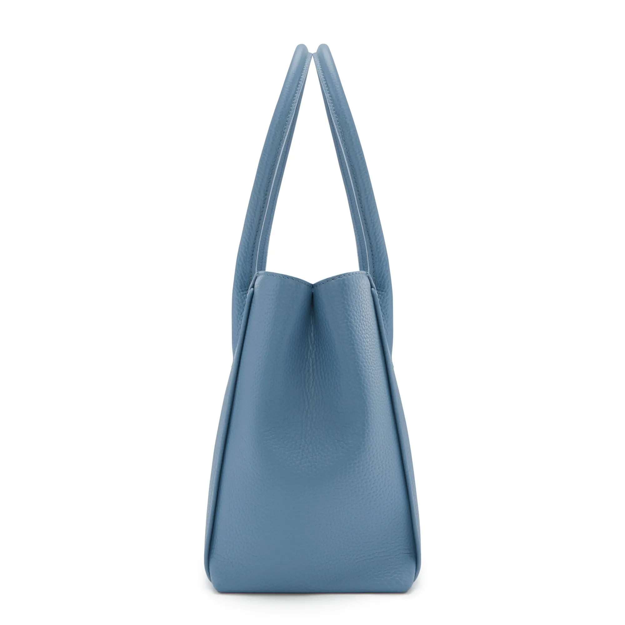 Honoré Cloe Midi blue calfskin leather handbag