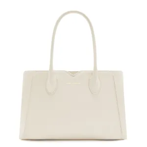 Honoré Cloe Midi cream calfskin leather handbag