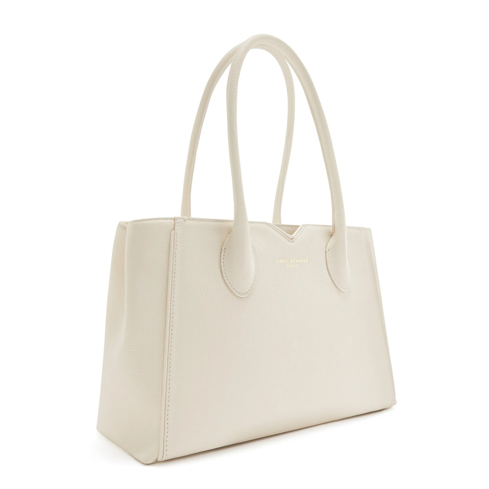 Honoré Cloe Midi cream calfskin leather handbag