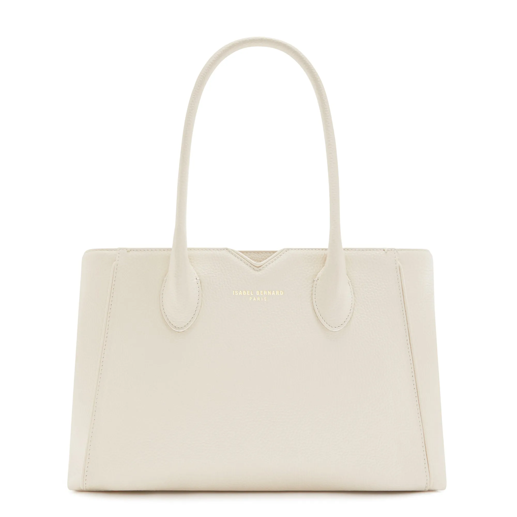 Honoré Cloe Midi cream calfskin leather handbag