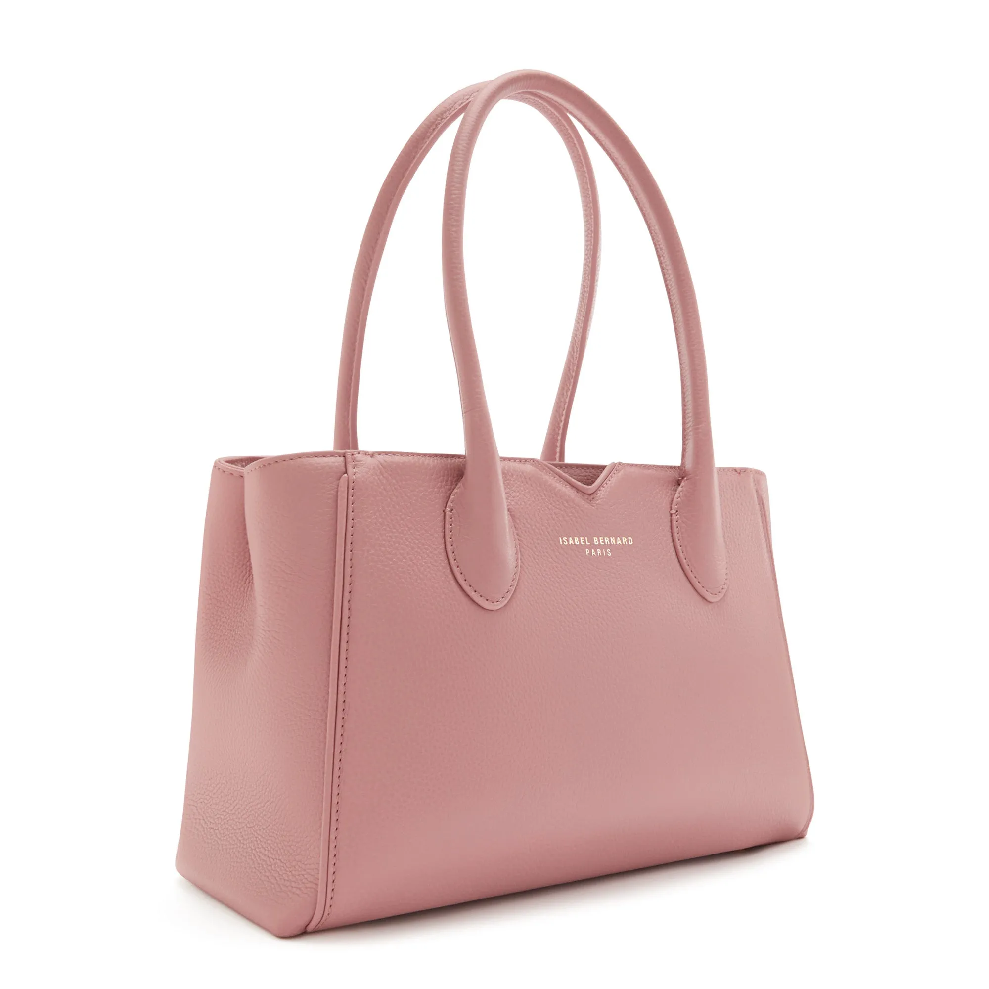 Honoré Cloe Midi pink calfskin leather handbag