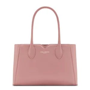 Honoré Cloe Midi pink calfskin leather handbag