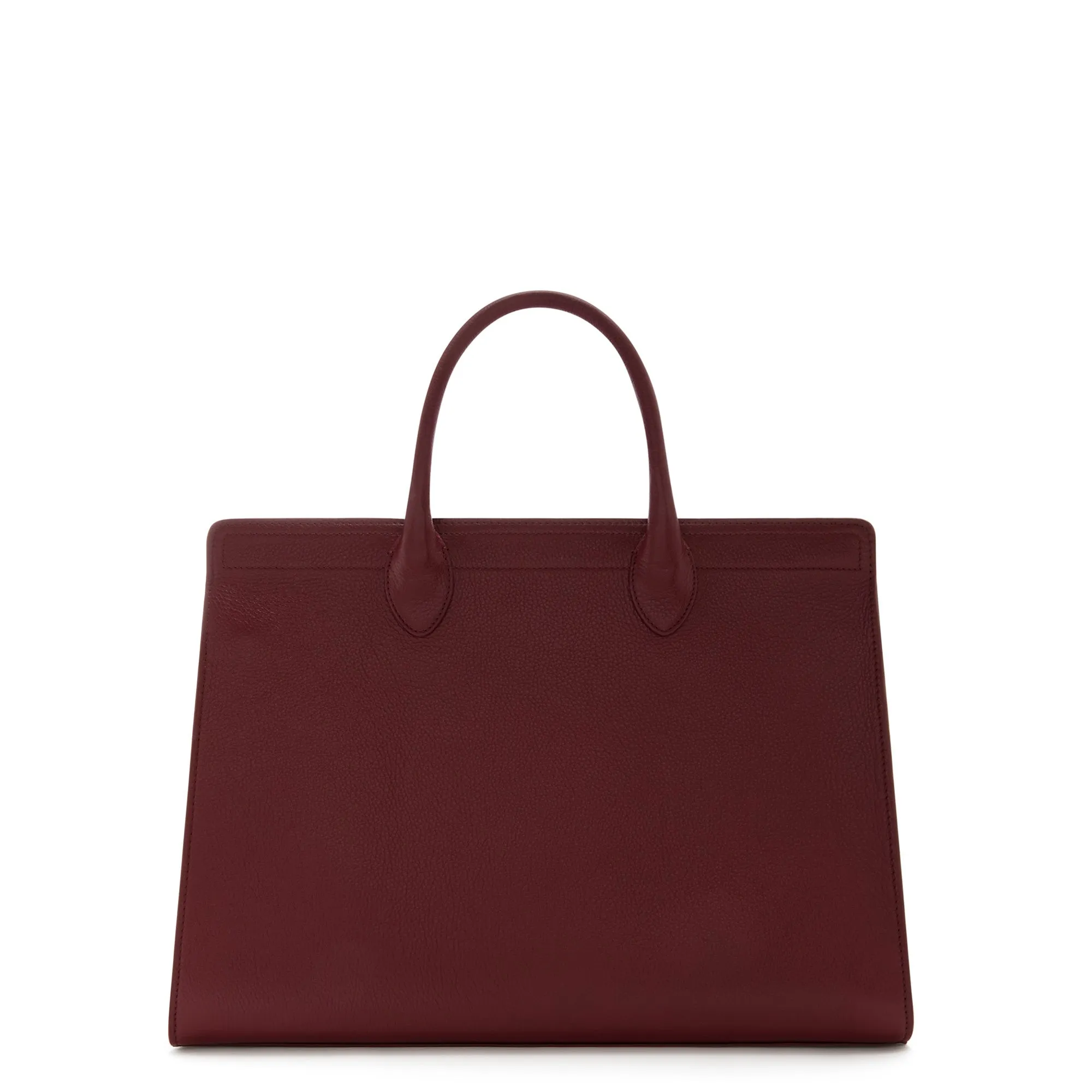 Honoré Nadine bordeaux red calfskin leather handbag with laptop compartment