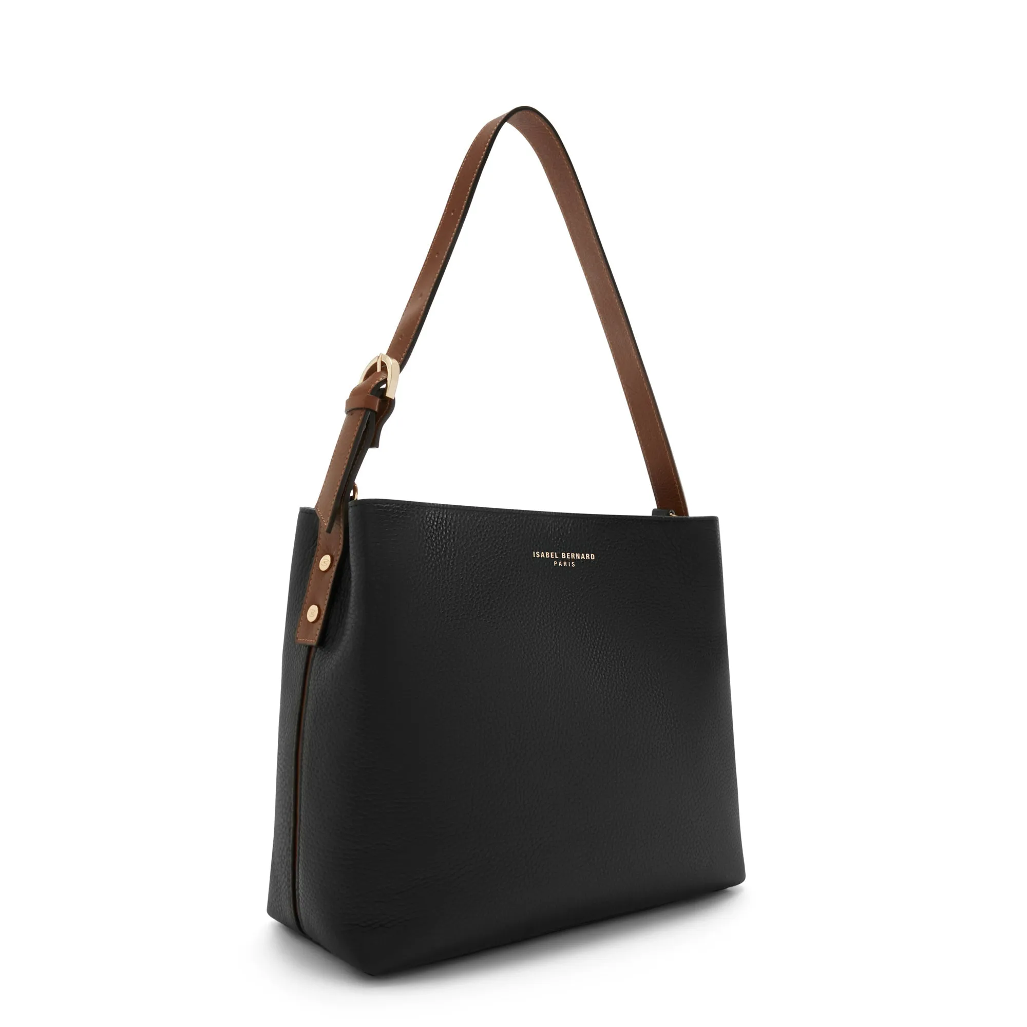 Honoré Adriane Midi black leather shoulder bag calfskin leather