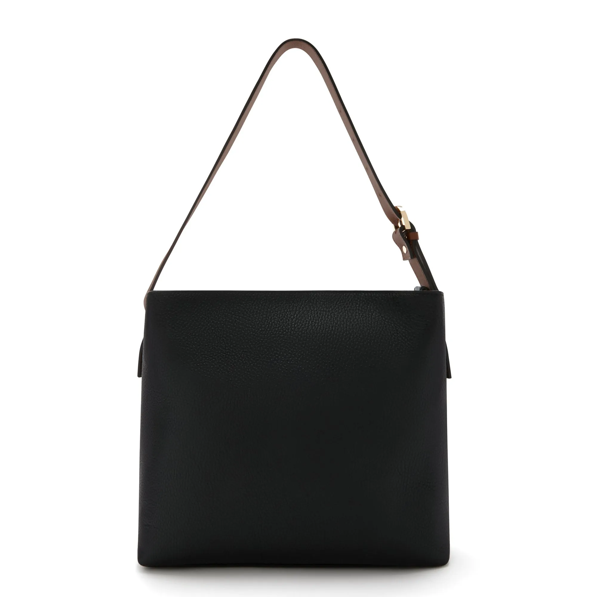 Honoré Adriane Midi black leather shoulder bag calfskin leather