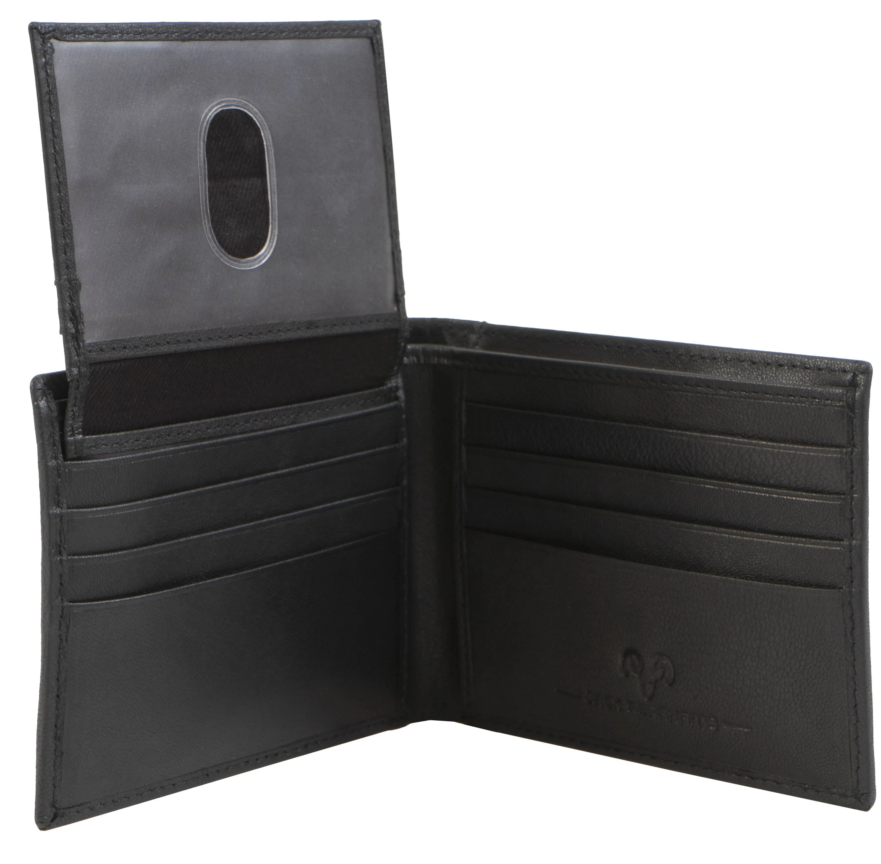 Jack Abrahams Goat Nappa Leather Bi-Fold Minimalist Wallet Black