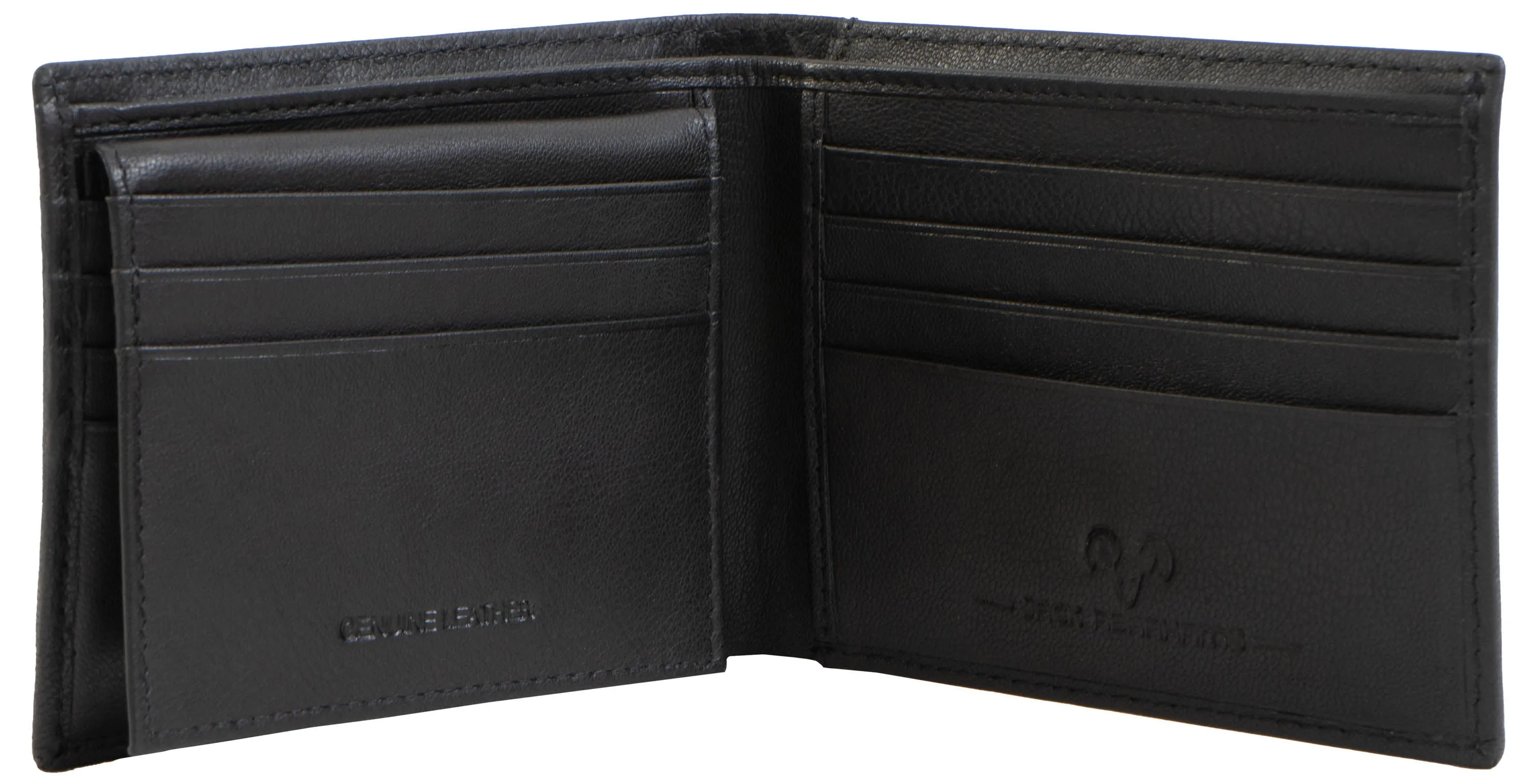 Jack Abrahams Goat Nappa Leather Bi-Fold Minimalist Wallet Black