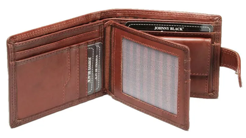 Johnny Black Bavaria 10CC Bi-fold Leather Wallet - RFID | Brown