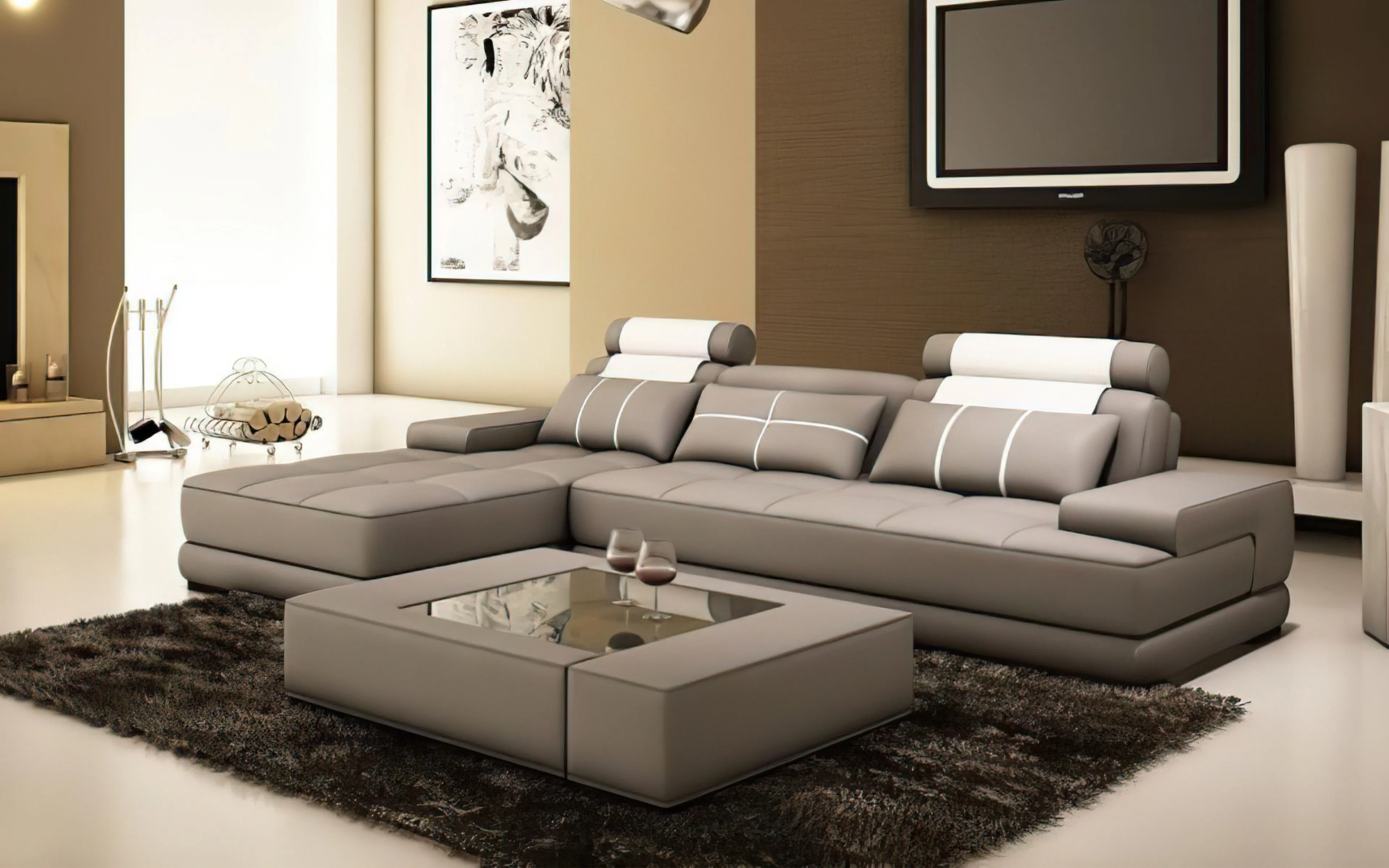 Juke Small Leather Sectional