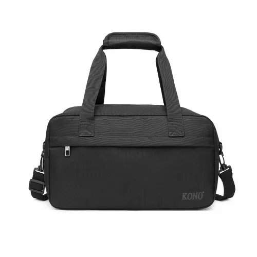 Kono Lightweight Multi Purpose Unisex Sports Travel Duffel Bag – Durable, Versatile Gym, Travel & Hand Luggage Bag in Black