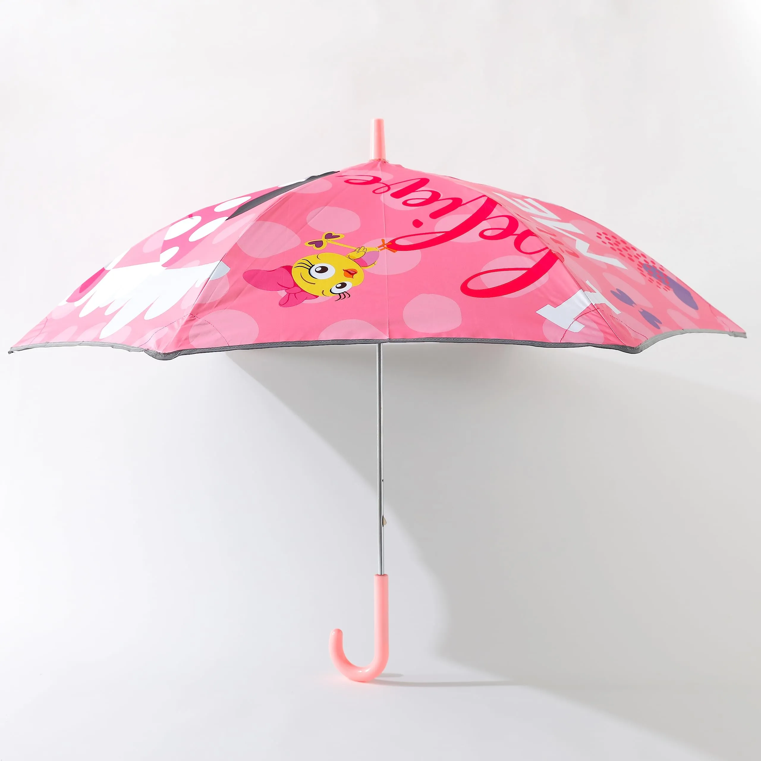 Kuber Industries Disney Minnie Print Umbrella For Kids|Automatic Umbrella For Rain (Pink)