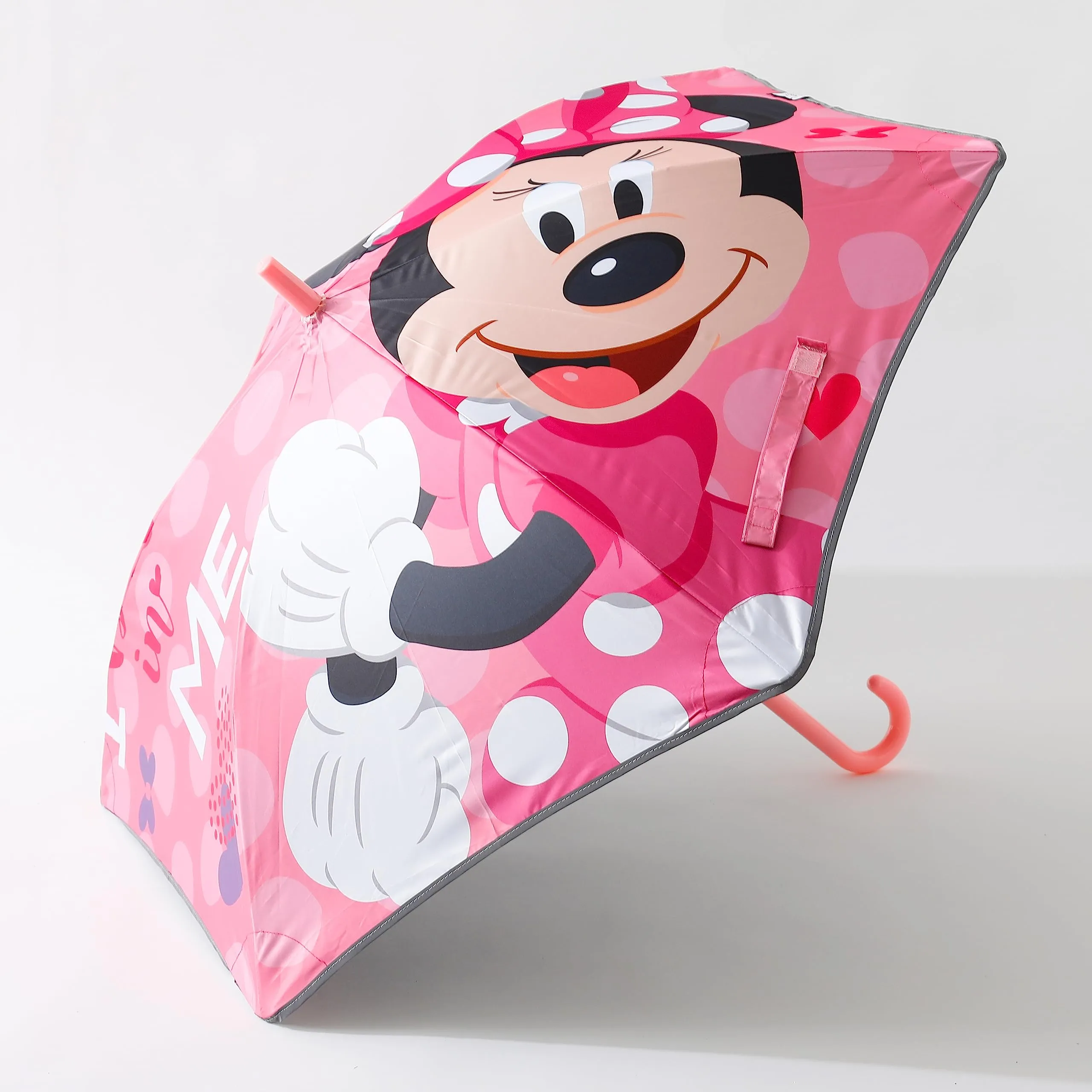 Kuber Industries Disney Minnie Print Umbrella For Kids|Automatic Umbrella For Rain (Pink)