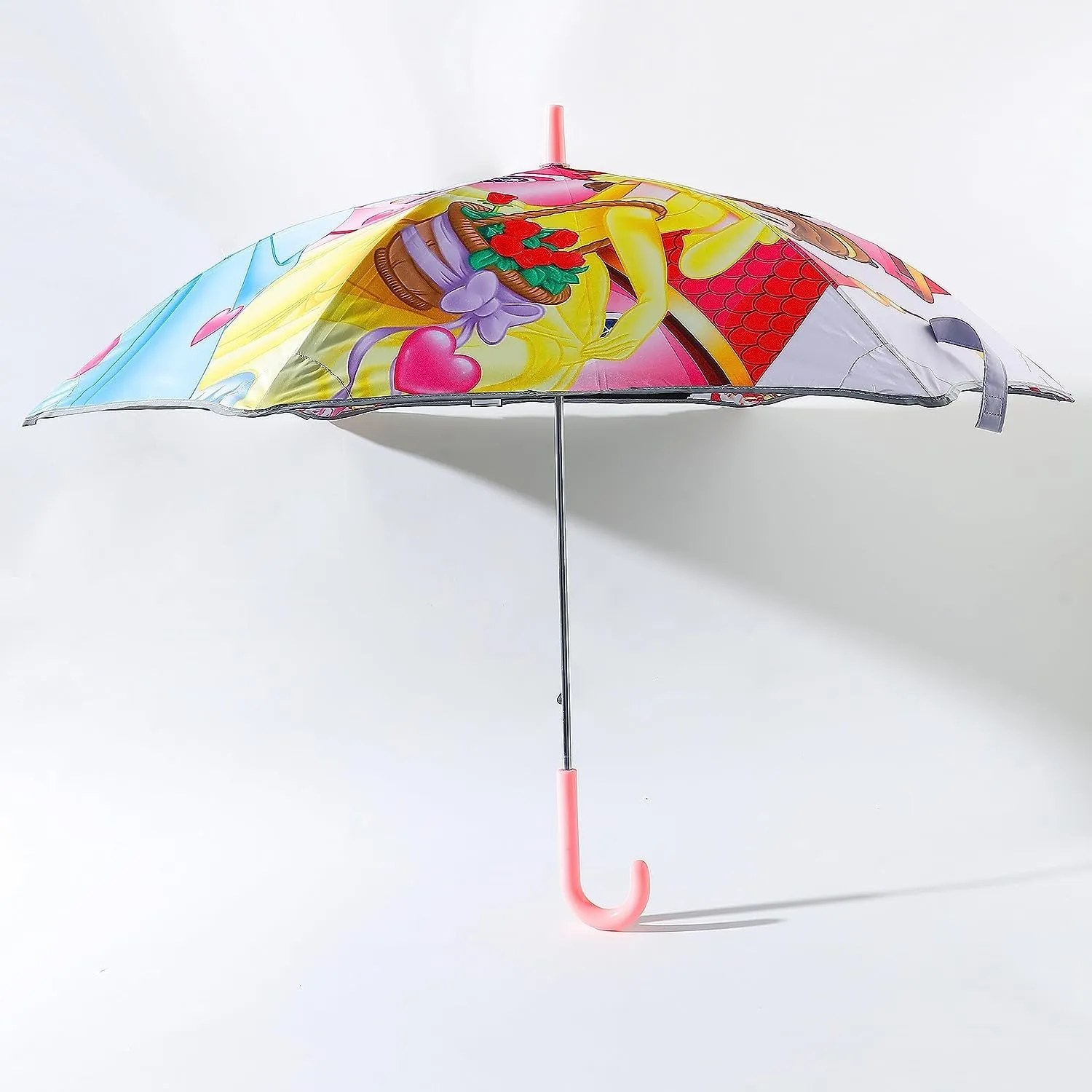 Kuber Industries Disney Princess Print Umbrella For Kids|Automatic Umbrella For Rain (Multi)