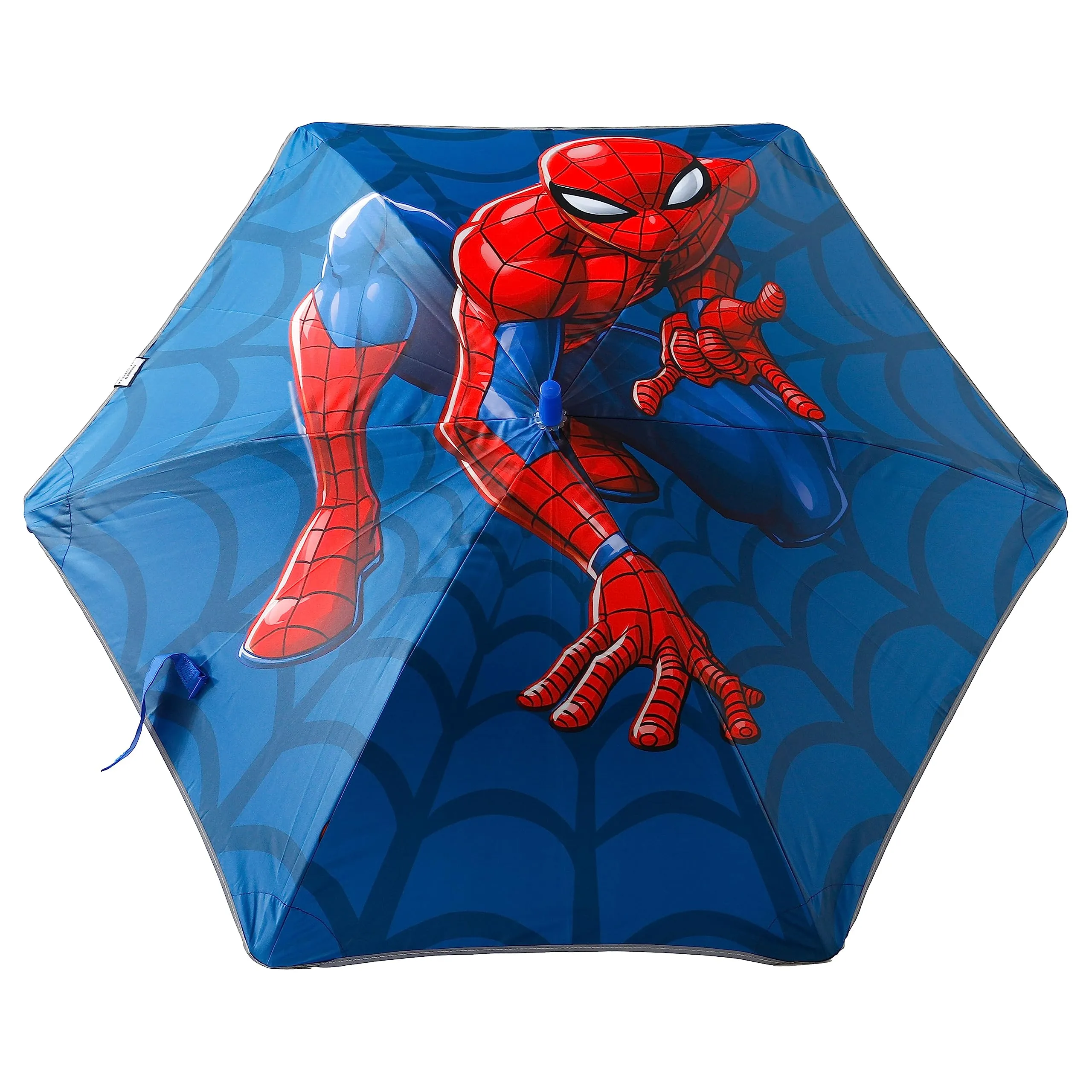 Kuber Industries Marvel Spidermen Print Umbrella For Kids|Automatic Umbrella For Rain (Blue)