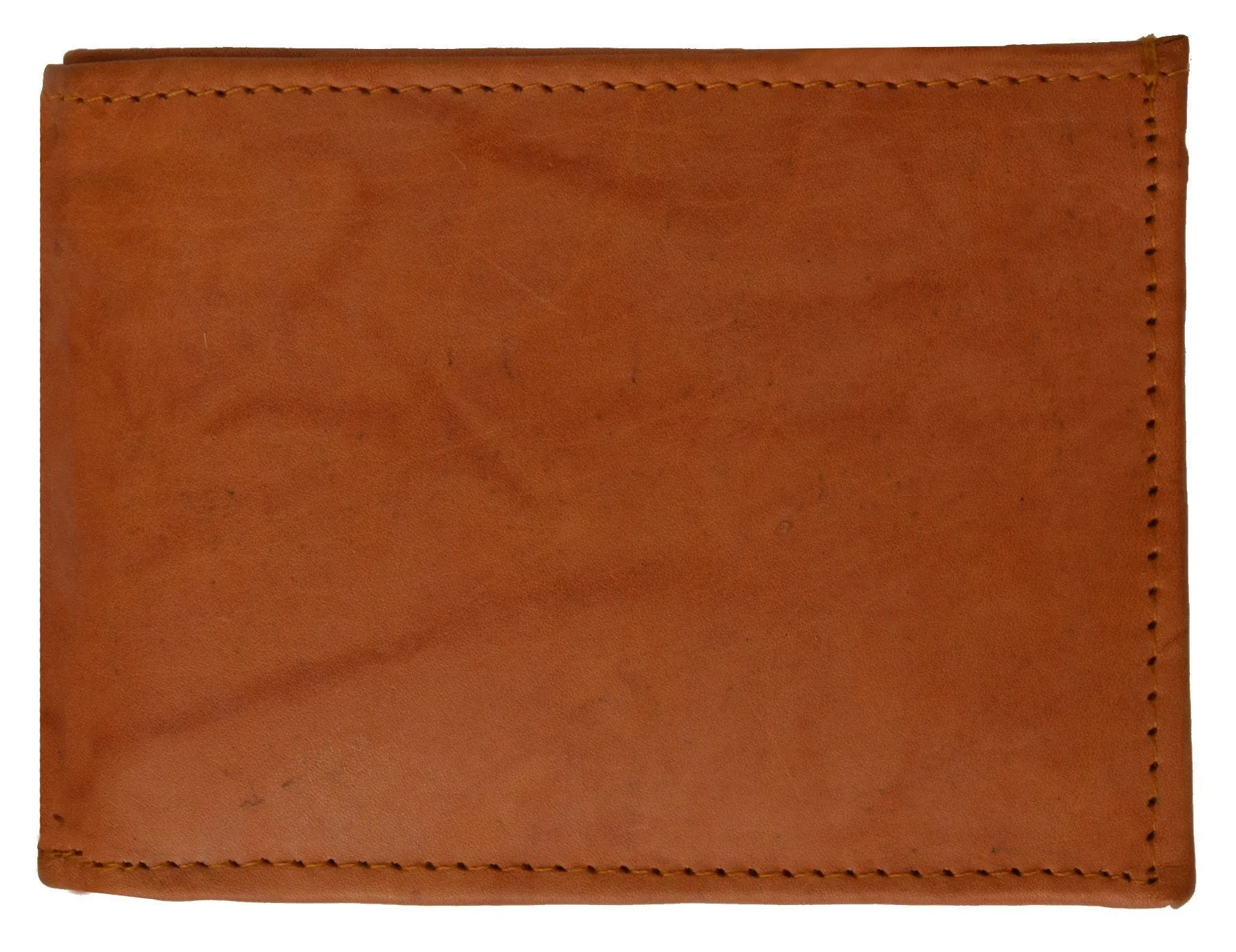 Leather Bi-Fold Wallet -Burgundy