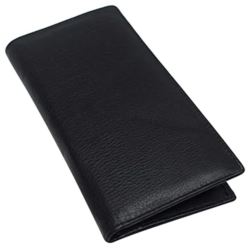 Leather Checkbook Cover for Men Women RFID Blocking by Marshal