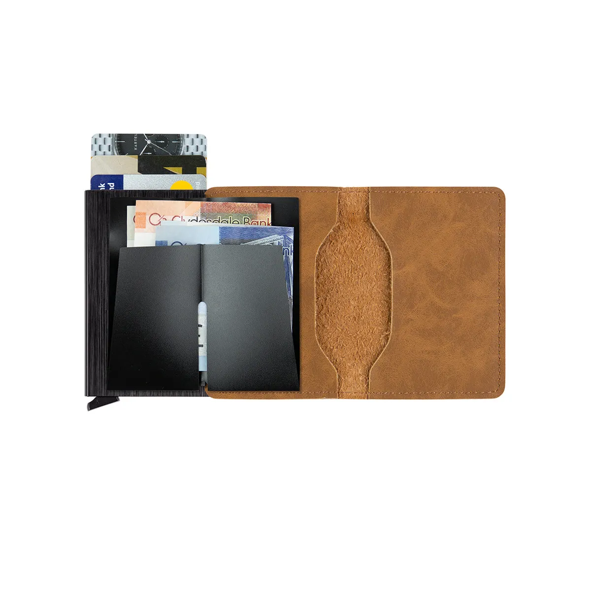 Light Brown Wallet With Card Holder