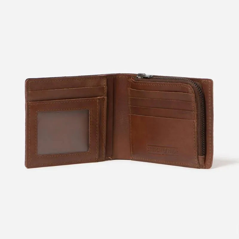 Mens Leather Billy Wallet - Brown