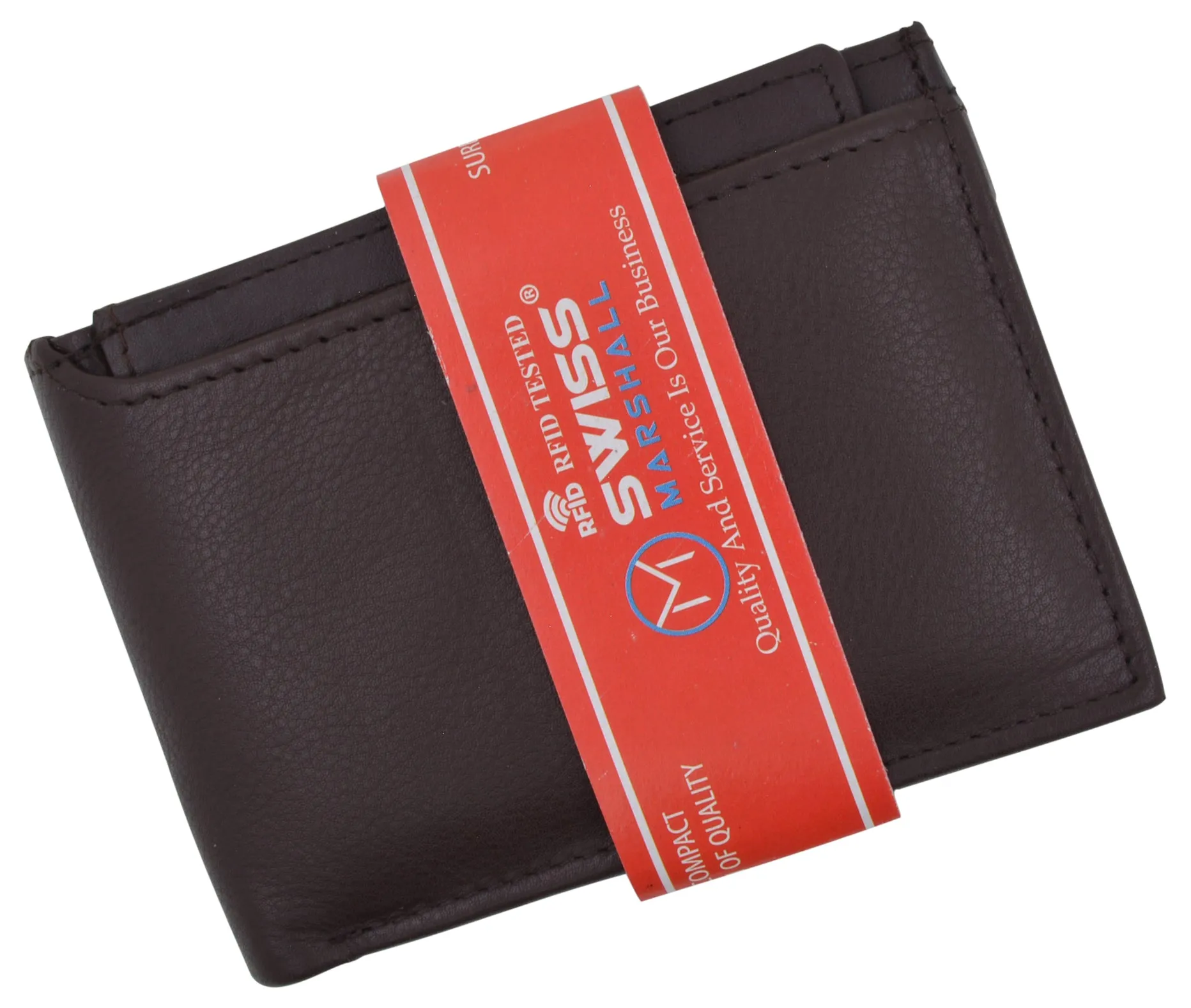 Men's Premium Leather RFID Bifold Wallet W/ Removable Front ID Card Holder