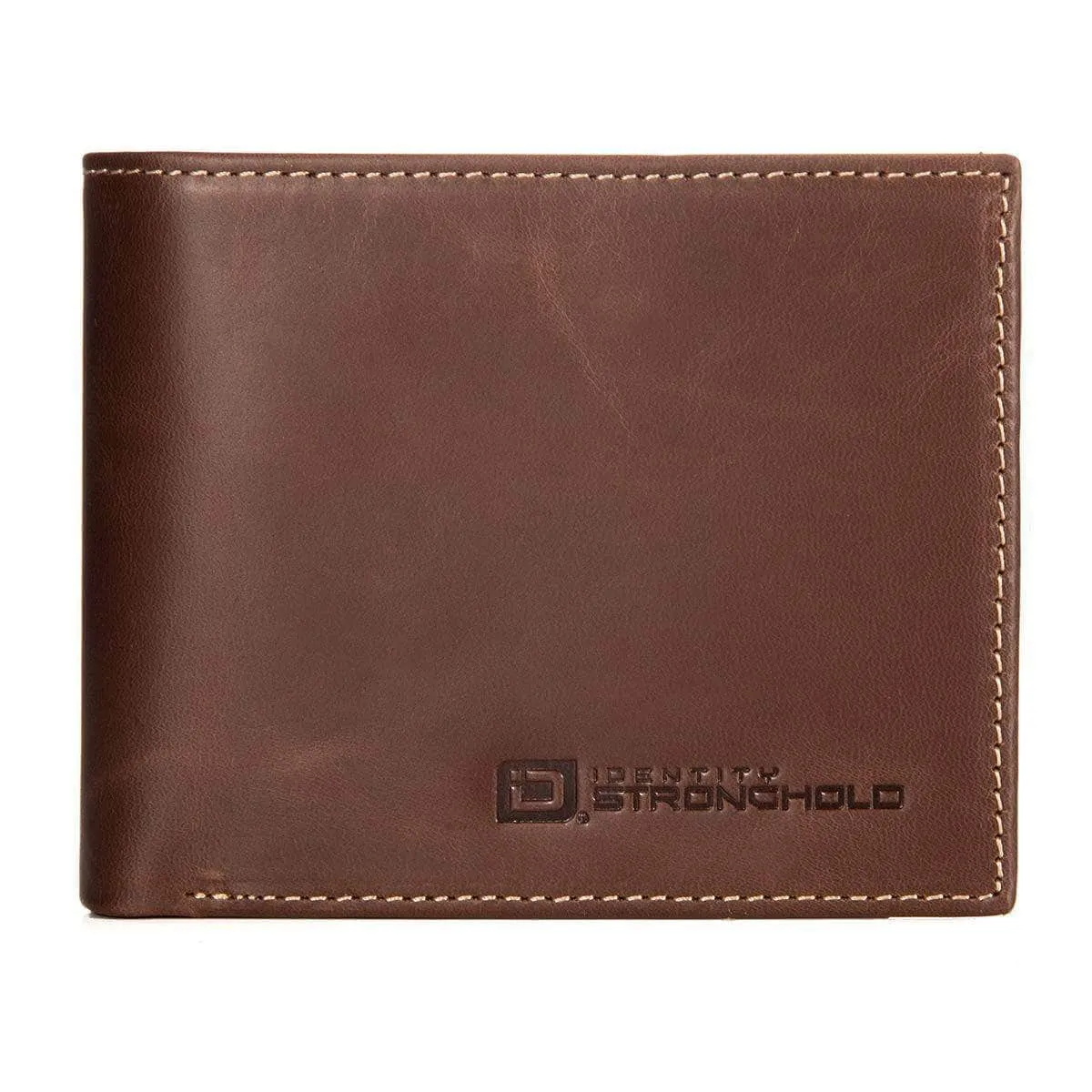 Mens RFID Blocking Bifold Wallet 10 slot - Classic Leather