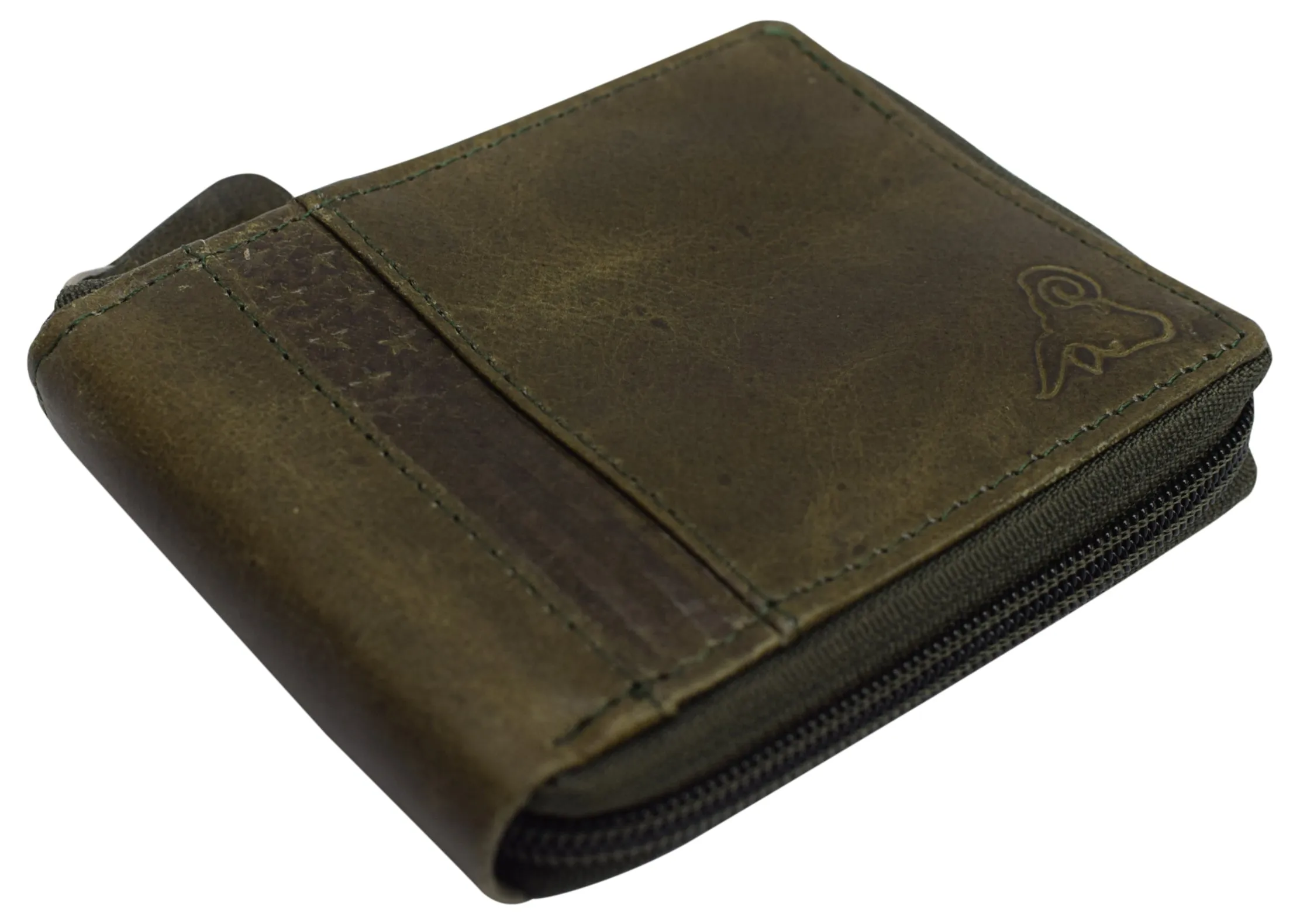 Mens RFID Blocking Wallets Zipper Leather Wallet for Men Bifold RFID Card Holder USA (Tan)