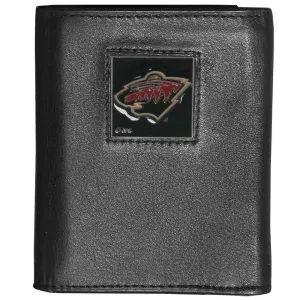 Minnesota Wild® Deluxe Leather Tri-fold Wallet