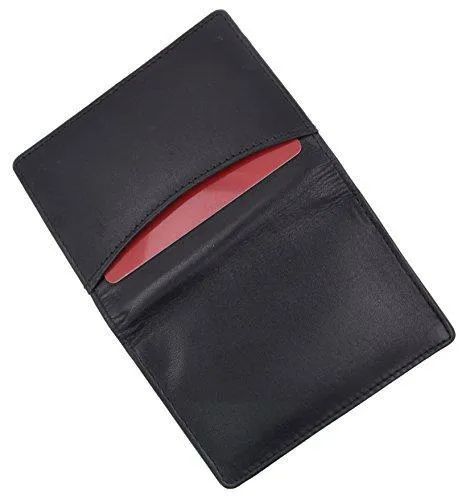 Moga Genuine Leather Business Card Holder Name Card Case Credit Card Wallet with ID Window