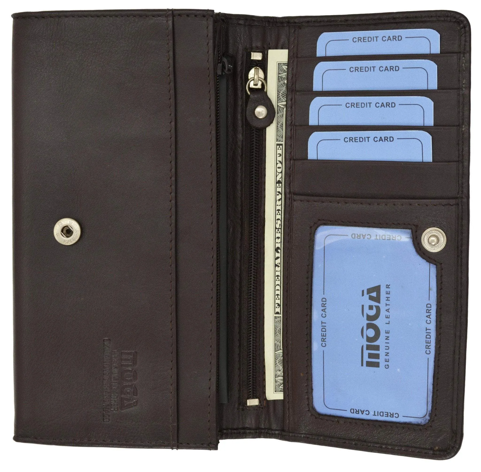 Moga Premium Quality Leather Ladies Credit Card ID Money Coin Holder Wallet 92547