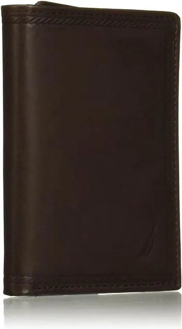 Nautica Men's Classic Leather Trifold RFID Wallet