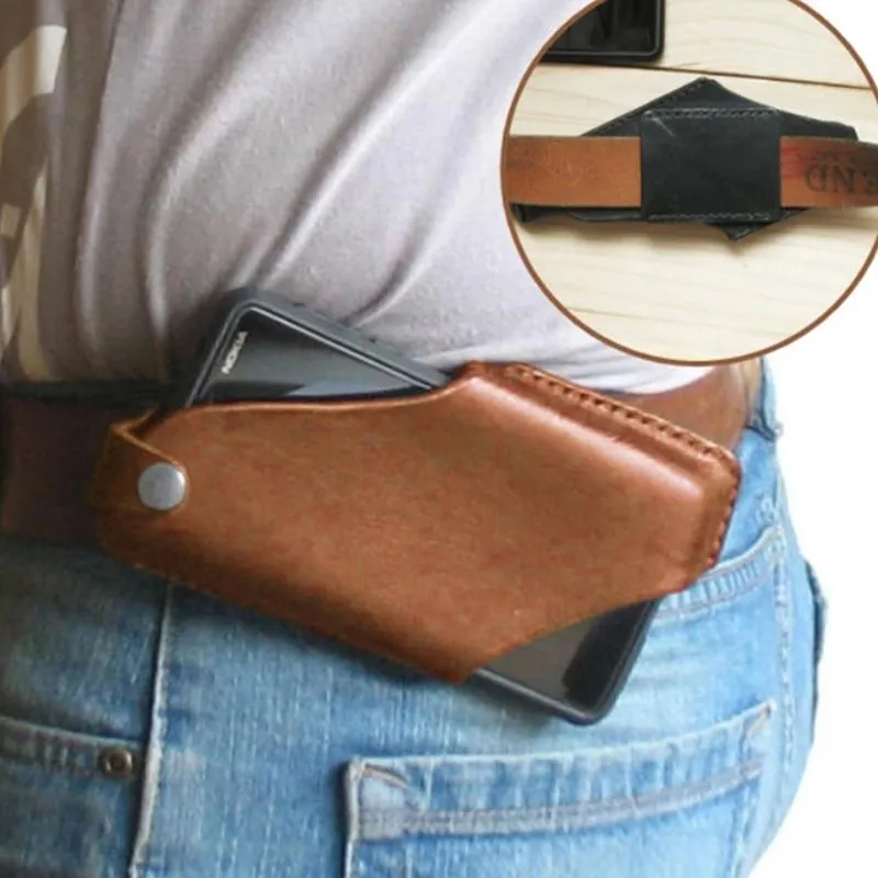 New  Men Cellphone Loop Holster Case Belt Waist Bag Props Leather Purse Phone Wallet |Phone Case & Covers