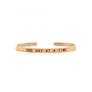 One Day At A Time Rose Gold Mantra Band