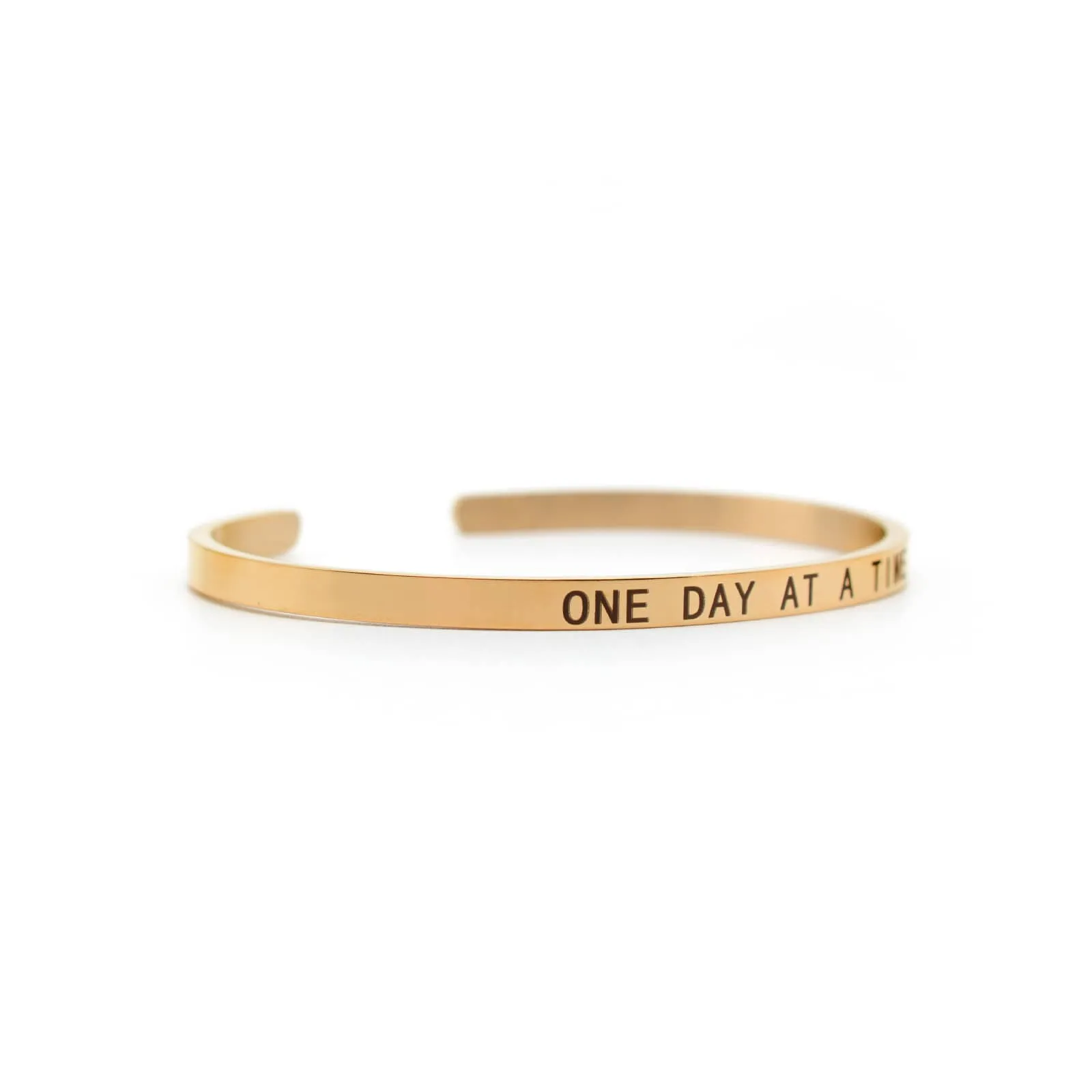 One Day At A Time Rose Gold Mantra Band