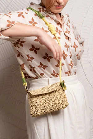 One 'O' Eight Knots Glee Raffia Mini Bag - Beige