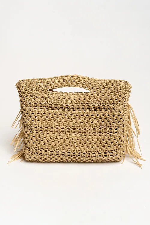 One 'O' Eight Knots Luna Raffia Bag