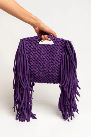 One 'O' Eight Knots Spirited T-Shirt Yarn Bag - Aubergine