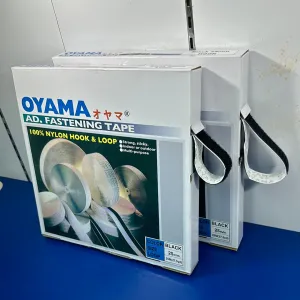 Oyama Velcro with Adhesive Tape 25mm BLACK or WHITE