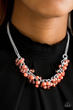 Paparazzi Accessories - Boulevard Beauty #N324 Peg - Orange Necklace