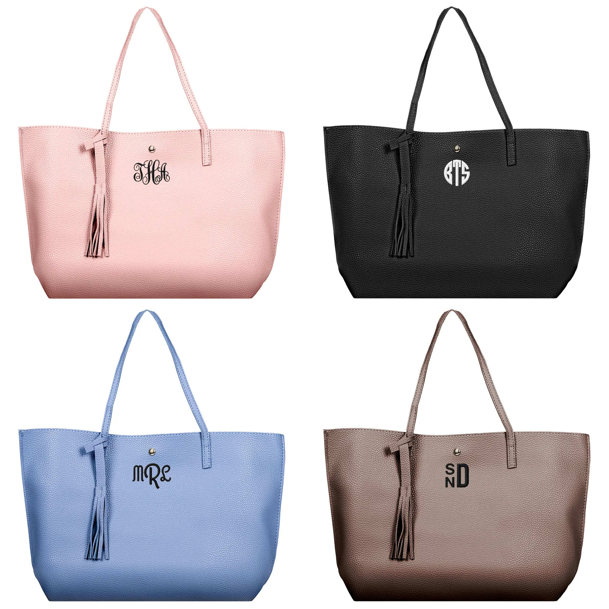 Personalized Monogram Work Bag, Custom Black/Pink/Bronze/Blue Handbags Best Tote Bag