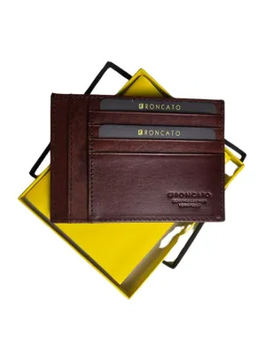 R Roncato Leather Wallet for Men – Premium Leather Wallet with Slots for Banknotes, Credit Cards & Coin Pocket