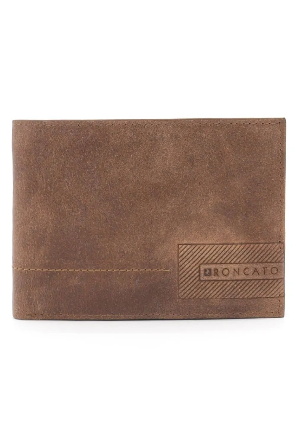 R Roncato Men's Leather Wallet, Light Brown