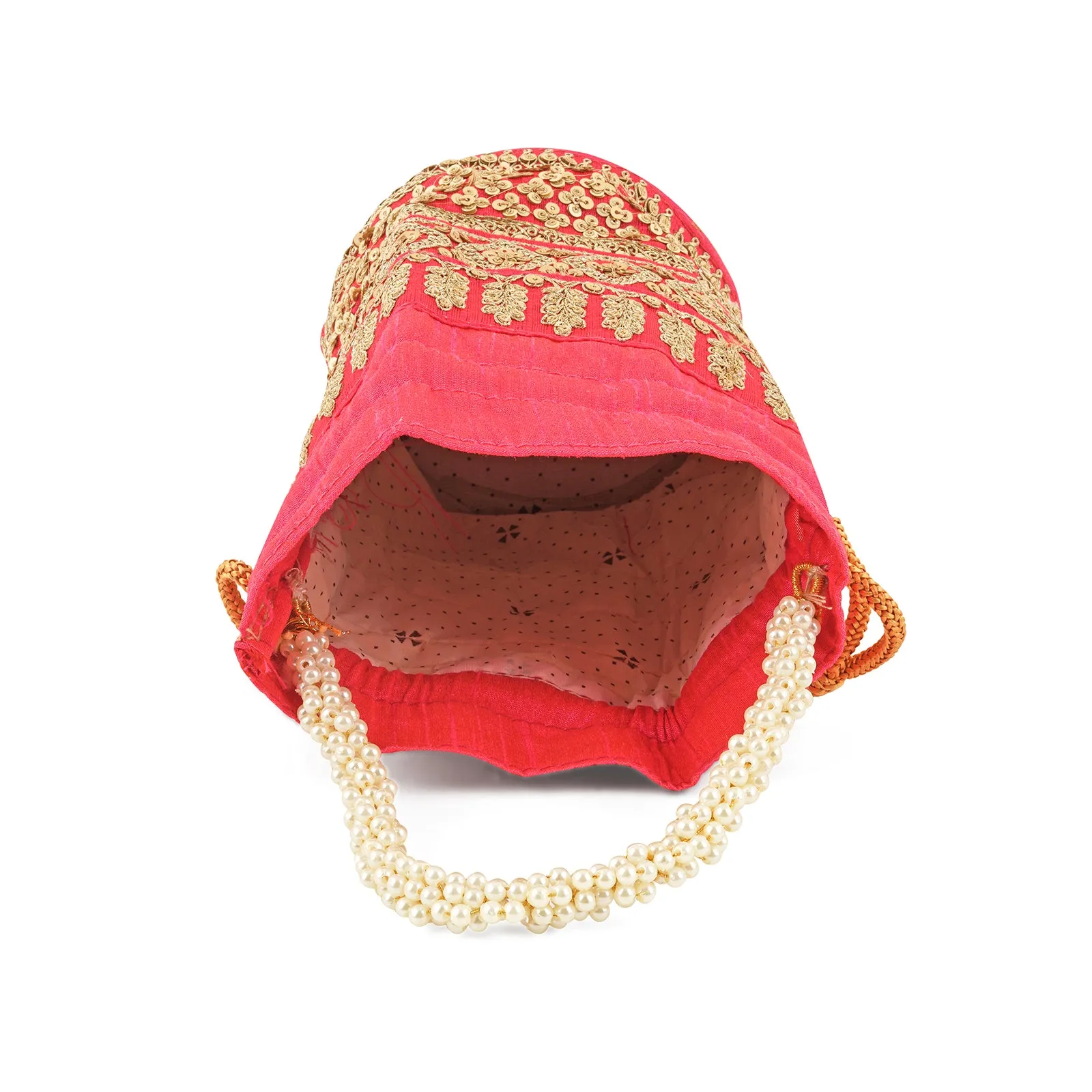 Royal Affair Pink Embroidered Potli Bag