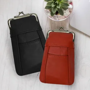 Set of TWO Adorable Leather Wallet Case